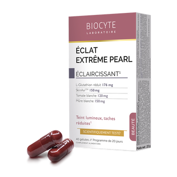 Зменшує почервоніння шкіри та гіперпігментацію - ECLAT EXTREME PEARL, 40 капс ECLAT EXTREME PEARL фото